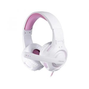 Fone De Ouvido Oex Game Headset Gorky Microfone Controle Volume Branco/Rosa HS413
