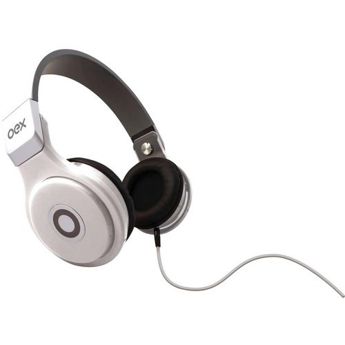 FONE DE OUVIDO OEX HEADSET GROOVE MICROFONE DOBRAVEL HANDS FREE ALTA DEFINICAO BRANCO HP102