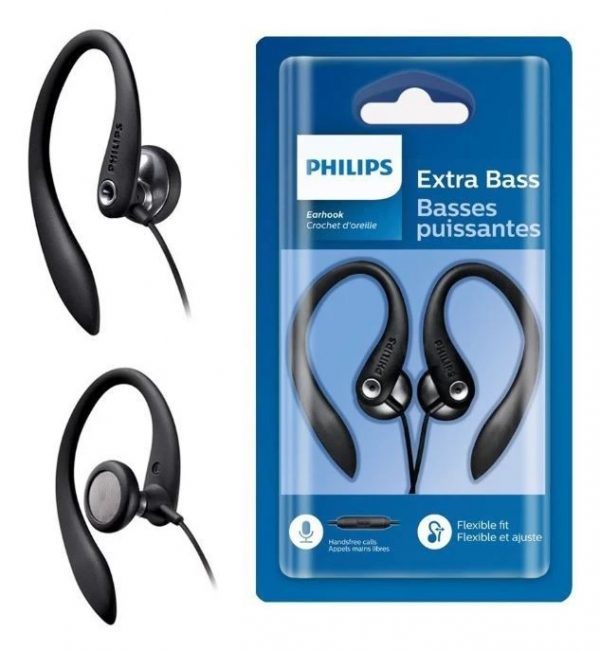 FONE DE OUVIDO PHILIPS EXTRA BASS MICROFONE SHS3305BK/10