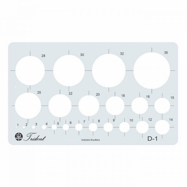 Gabarito Circulógrafo de Círculos D-1