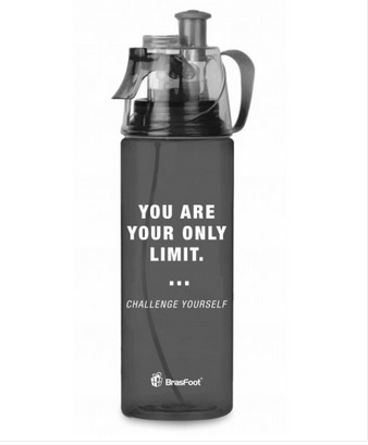 Garrafa Squeeze Plástica Borrifadora Water Quality You Are Your Only 500ml Brasfoot 5777