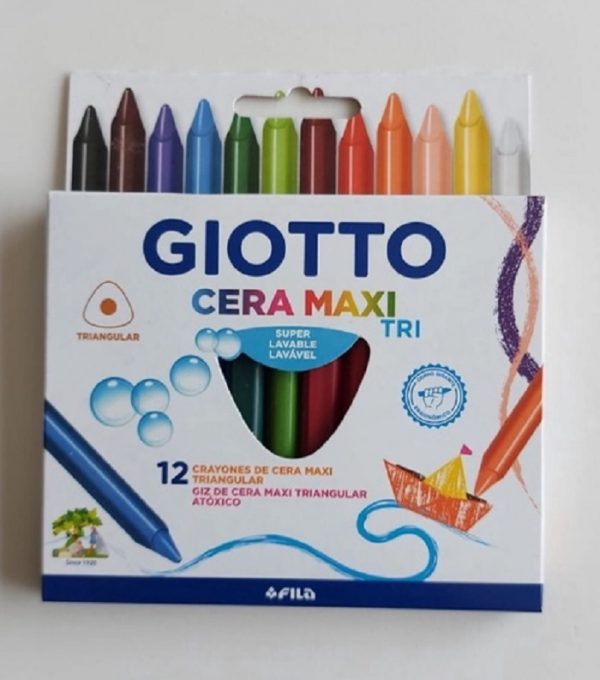 Giz Cera Fila Giotto Maxi Triangular 12 Cores 202702