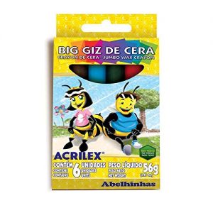 GIZ DE CERA ACRILEX BIG 06 CORES 09106