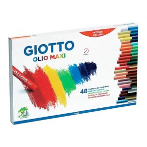 Giz Pastel Oleoso Fila Giotto Maxi Redondo 11mm 48 Cores 293200