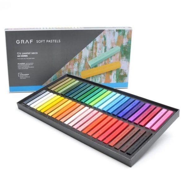 Giz Pastel Seco Graf Soft Pastels 48 Cores Diferentes - Cis
