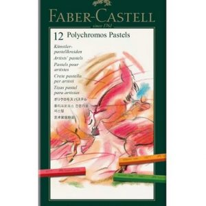 Giz Pastel Seco Polychromos Faber Castell 12 Cores 128512