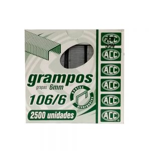 GRAMPO ACC 106/6 GALVANIZADO 2500UND