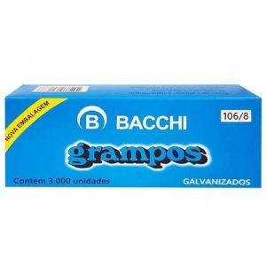 Grampo Bacchi Galvanizado 106/8 C/3000 Unidades - Rocama
