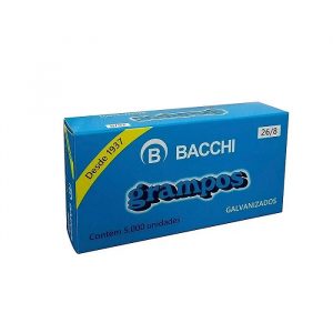 Grampo Bacchi Galvanizado 26/8 C/5000 Unidades
