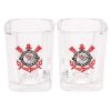 Jogo 2 Copos De Vidro Shot 60ml Corinthians Mileno 1062A1