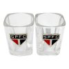 Jogo 2 Copos De Vidro Shot 60ml São Paulo Mileno 1062A2