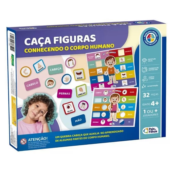 Jogo Quebra Cabeça Infantil Com 40 Peças + Gabarito - Compre Agora