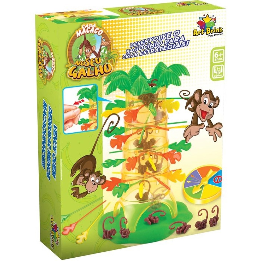 Jogo Infantil Pula Macaco Cada Macaco No Seu Galho - Compre Agora - Feira  da Madrugada SP