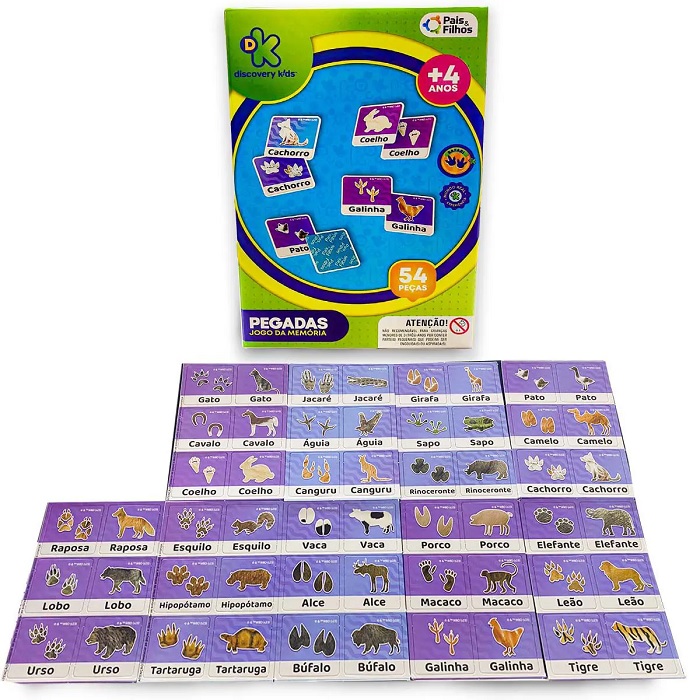 Jogo da Memória - Cores e Formas - 40 Peças - 791657 Pais e Filhos - Real  Brinquedos