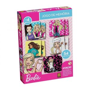 Jogo De Memória Barbie 54 Cartelas + 4 Anos Grow 04171