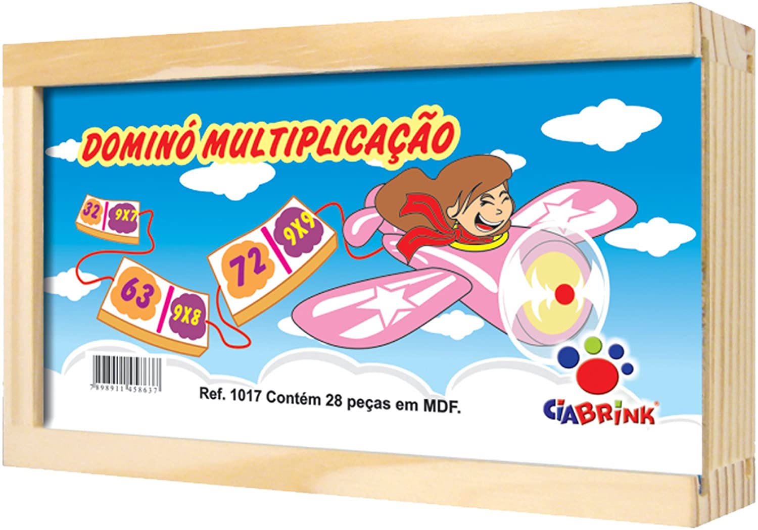 Brinquedo Infantil Jogo Domino Com Estojo 10mm Art Brink - Papellotti