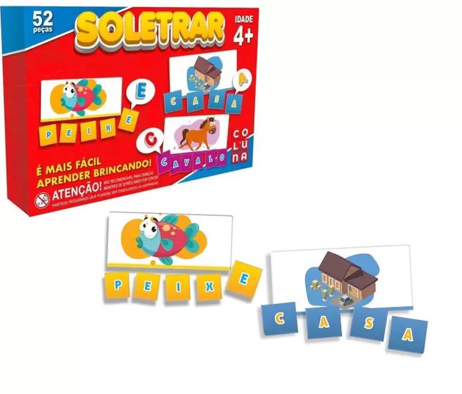 Jogo de tabuleiro soletrando soletração educativo 1und - Cidadão