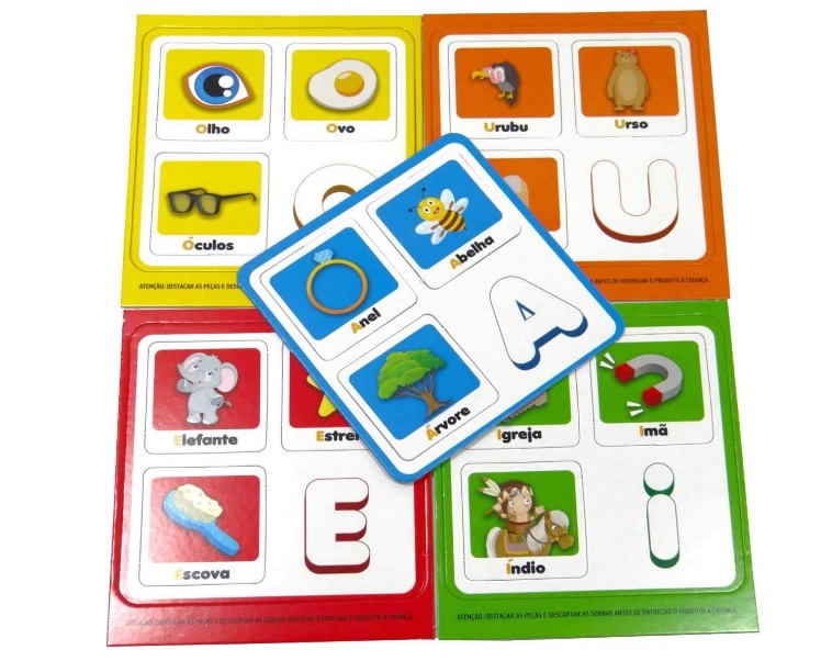 Kit Jogos Educativos Escolares 4 Anos Formar Palavras Vogais