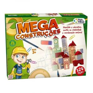 Jogo Mega Construções 120 Peças + 3 Anos Pais e Filhos