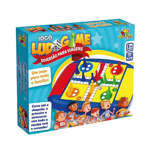 Jogo de Tabuleiro Ludo Clássico Brinquedo Infantil Madeira