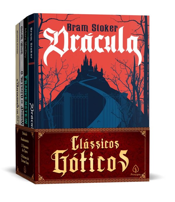 Kit 4 Livros Clássicos Góticos - Drácula/Frankenstein/O Retrato de Dorian Gray/O Fantasma da Ópera