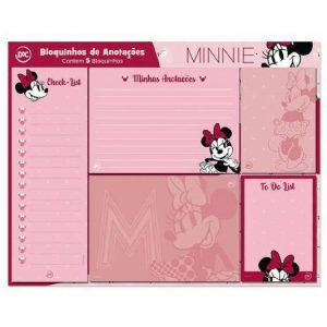Kit Bloquinhos de Anotações Minnie Mouse 20 Folhas 90grs Dac 3776