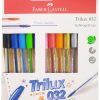 Kit Caneta Esferográfica Trilux Colors Faber Castell C/10 Unidades SM/032ESC10
