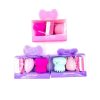 Kit Com 05 Esponja Para Maquiagem + Polvo Massageador Ruby Face HD503