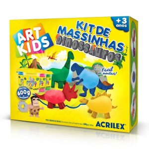 Kit de Massinhas Dinossauros 600grs Art Kids Acrilex 40048