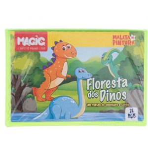 Kit Maleta EscolaR Floresta Dos Dinossauros 24 Peças Magic 2172D