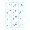 Kit Mini Stencil Litoarte Alfabeto Letras Cursivas 4,5cm + Chaveiro STMI2002