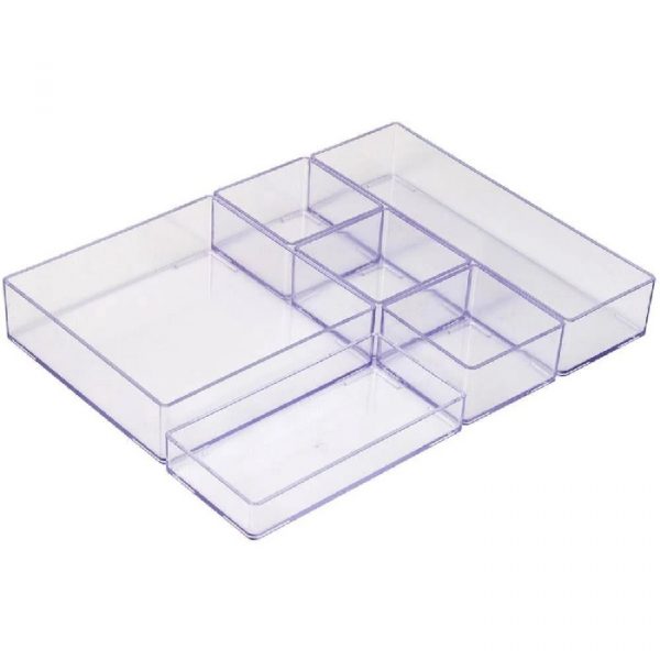 Kit Modular Prime Cristal Organizador 6 Peças Maxcril 10420007