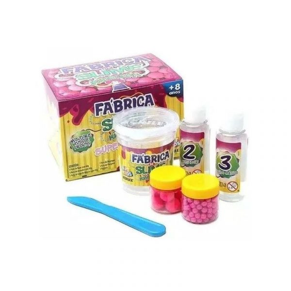 Kit Para Fazer Slime Acrilex Kimeleca Super Fluffy 06 Peças 43011