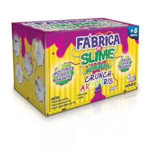 Kit Para Fazer Slime Da Acrilex Kimeleca Crunch Arco Iris