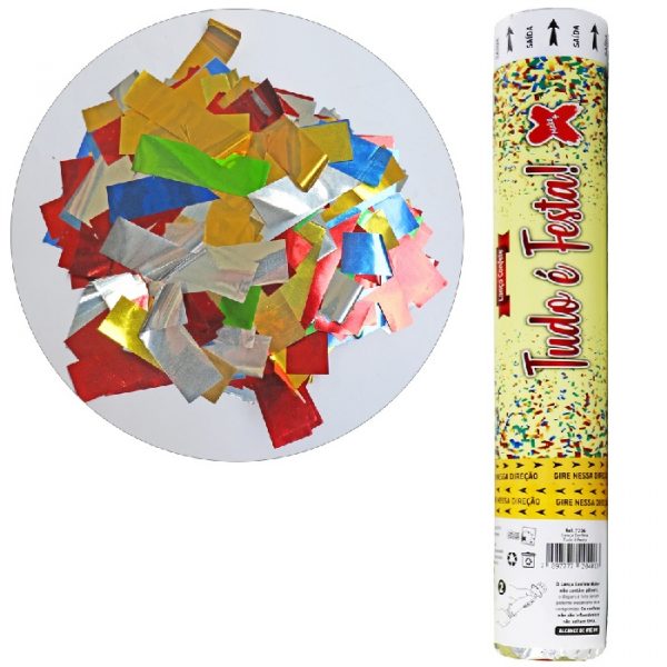 Lança Confete Tudo é Festa Colorido 30cm Make+ 7204
