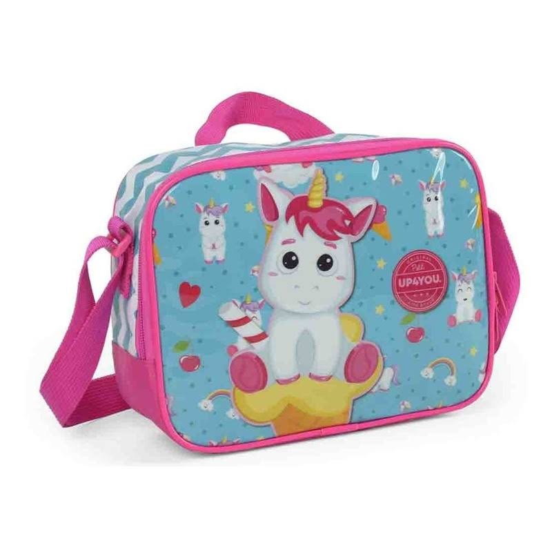 Lancheira Infantil Little Unicórnio Rosa Kit - 695881 - Yakao