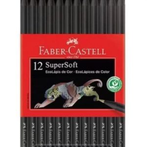 LAPIS DE COR FABER CASTELL 12 CORES SUPER SOFT METALICO 120712SOFTMET