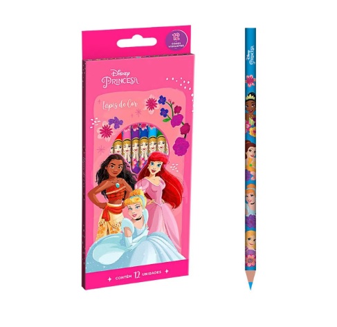 Kit 3 Revistas PINTE e BRINQUE PRINCESAS DISNEY com 3 caixinmhas de Lápis  de Cor 6 Cores ou seja 18 lápis de cor Passatempo, Jogos, Atividades,  Pintar