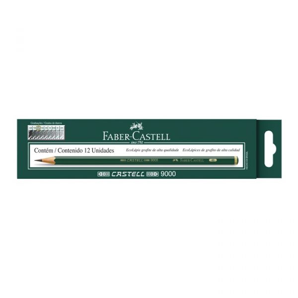 Lapis Grafite Faber Castell 9000 4B