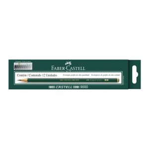 Lapis Grafite Faber Castell 9000 4B C/12 Unidades