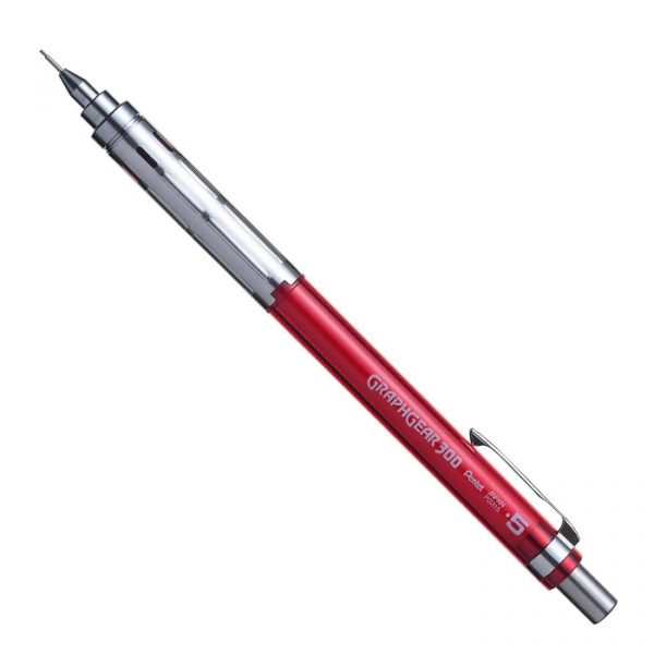 Lapiseira Pentel 0.5 Graphgear 300 Vermelho PG315S-TB