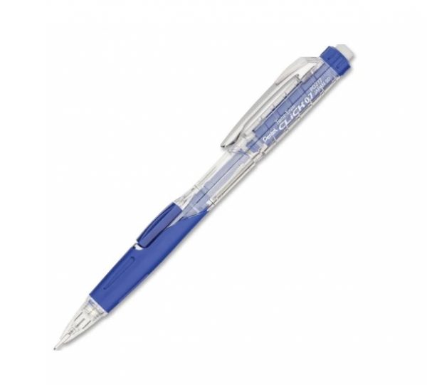 Lapiseira Pentel Twist Erase 0.7mm Cristal Azul Click PD277TC