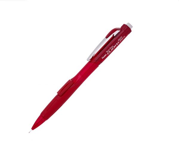 Lapiseira Pentel Twist Erase 0.7mm Cristal Vermelho Click PD275TB