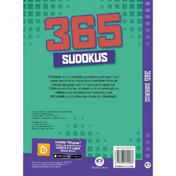 Livro 365 Sudokus Ciranda Cultural