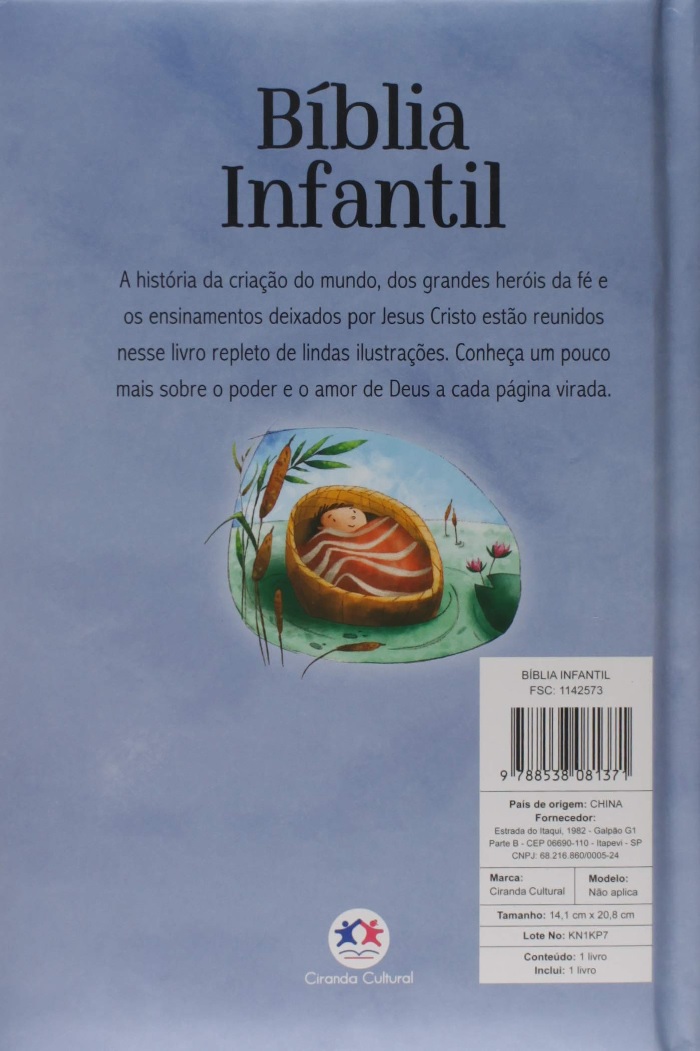 Livro Bíblia Infantil Ciranda Cultural