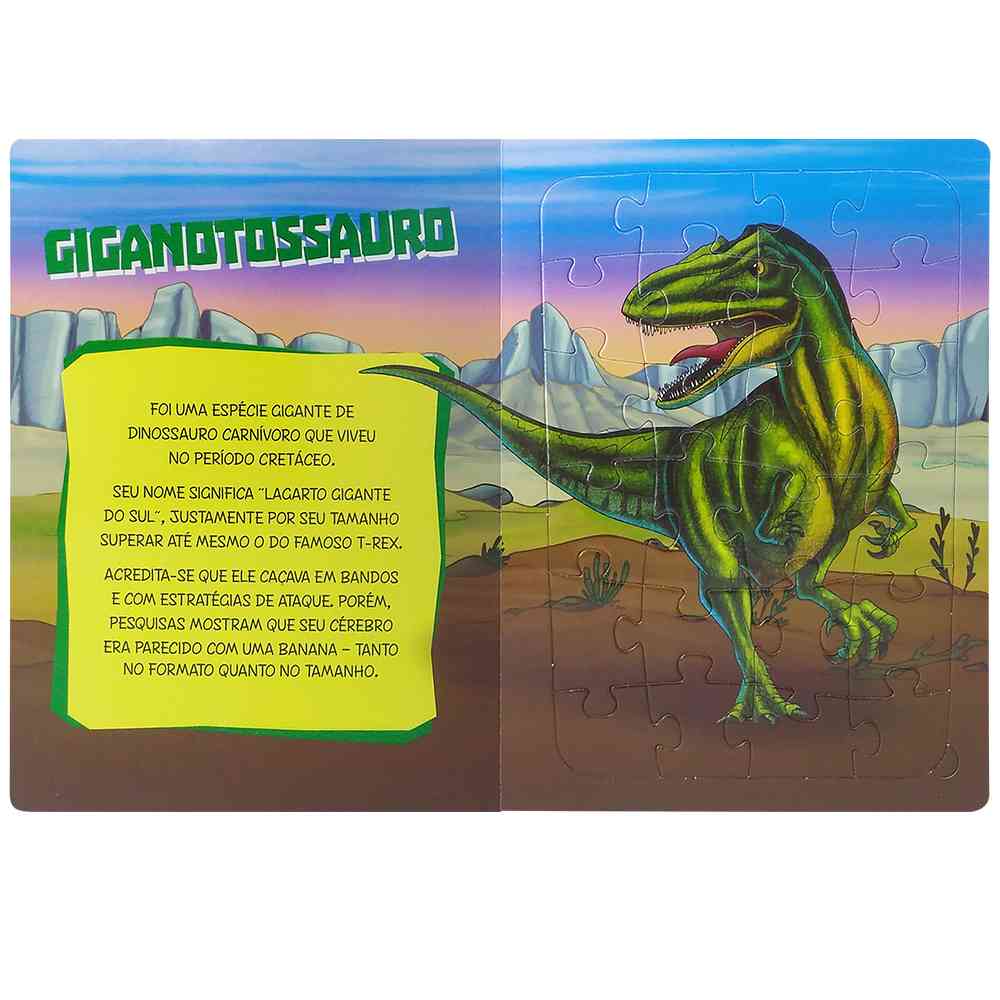 Coleção Infantil Do Rex Dinossauro Livro Quebra cabeça, Desenho