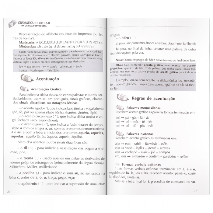 Livro Gramática Escolar Da Língua Portuguesa Nova Ortografia Todo Livro 971073 Papelaria Criativa 