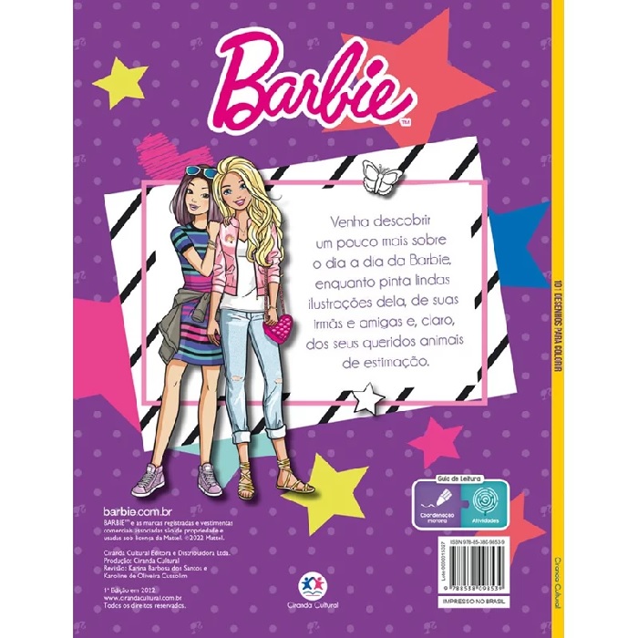 Livro 365 Desenhos P/ Colorir Barbie Magic Kids