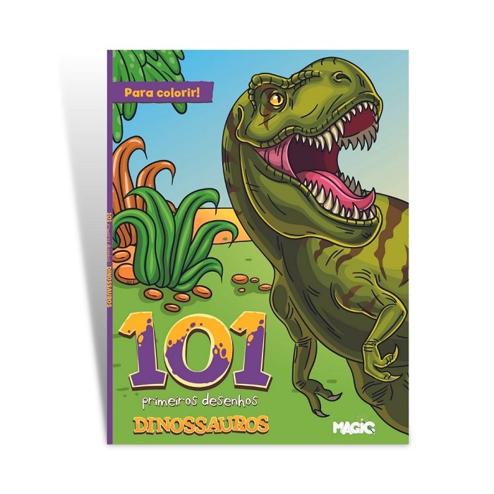 LIVRO INFANTIL 101 PRIMEIROS DESENHOS CIRANDA CULTURAL DINOSSAUROS