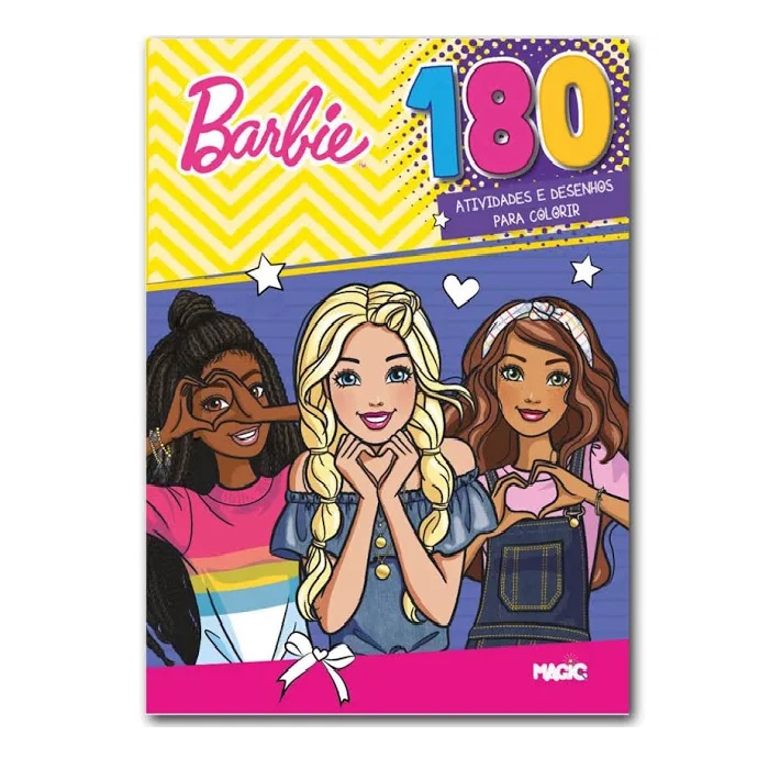 Box De Atividade Barbie Jogo De Cartas Pra Colorir Giz Cera